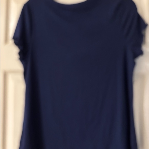 Torrid Blue Ribbed Ruffled Short Sleeve Tee - Picture 5 of 5